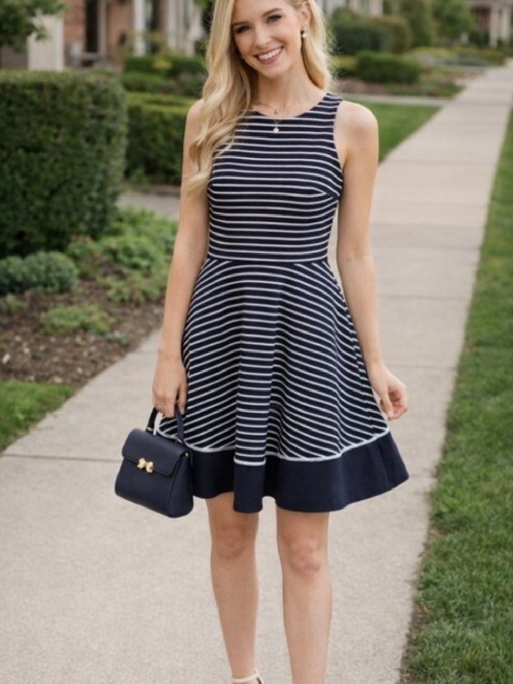 Kate Spade Broome Street Stripe Ponte Dress Size 10